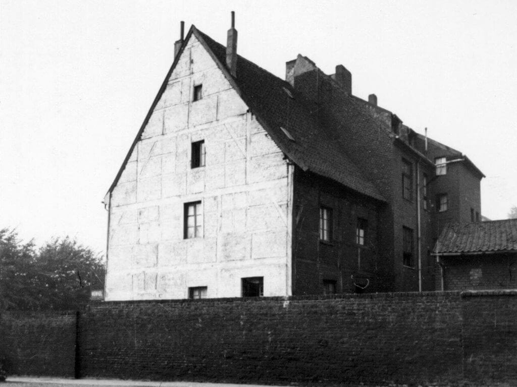 Ostseite der Rheinbabenstr. 88 im Jahre 1938 (Quelle: Der Oberbürgermeister, Stadtarchiv Krefeld)